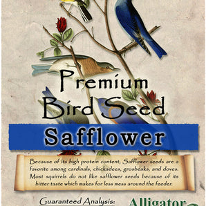 Alligator Safflower Seed Wild Bird Food 5 lb Natural Squirrel-Resistant Blend