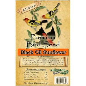 Alligator Brand Premium Black Oil Sunflower Bird Seed 5 lb. 2-Pack