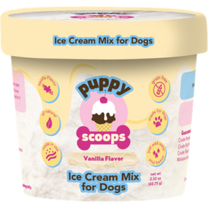 Puppy Cake Puppy Scoops Ice Cream Mix Vanilla Flavored Dog Cup Treats 2.32 oz.