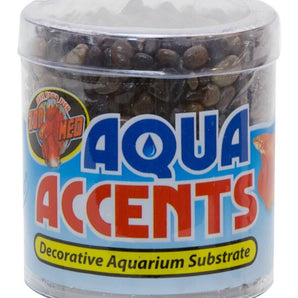 Zoo Med Aqua Accents River Pebbles Dark 8 oz.