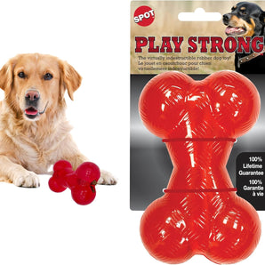 SPOT Play Strong TPR Bone Dog Chew Toy 6.5" Treat Holder