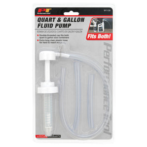 Performance Tool Fluid Hand Transfer Pump Fits Quart & Gallon Bottles