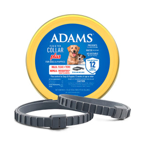 Adams Plus Flea & Tick Collar for Dogs & Puppies One Size Fits All 2-Count