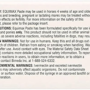Equimax Horse Wormer Tapes and All Major Parasites 1 Tube