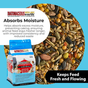 Red Lake Earth Diatomaceous Earth Livestock Food Grade 4 lb Resealable Bag