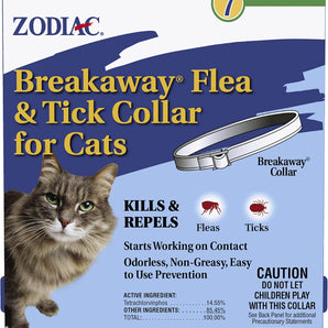 Zodiac Breakaway Flea & Tick Collar for Cats Up to 7 Months Protection