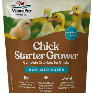Manna Pro Chick Starter Crumbles Feed Non-Medicated 18% Protein 5 lbs.