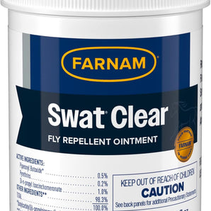Farnam Swat Clear Fly Repellent Ointment 7 oz. Horses Dogs Wounds Ears Protection
