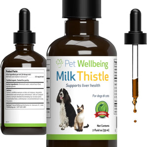 Pet Wellbeing Milk Thistle Healthy Liver Function in Dogs 2oz.