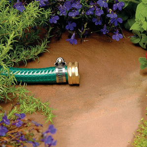 Orbit Male Hose Solid Brass Shank Mender 3/4 in. Fitting w/ Clamps Barbed