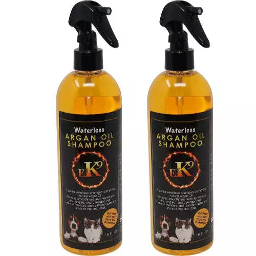 E3 K9 Water Less Argan Oil Shampoo 16 oz. 2-Pack