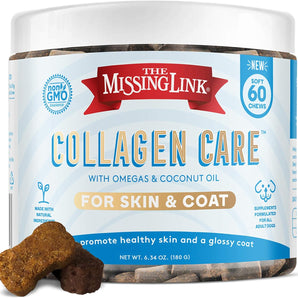 The Missing Link Collagen Care Skin Coat Soft Chews Dogs 60CT USA Made Natural Non-GMO