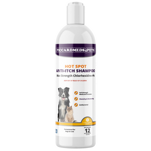 Piccardmeds4pets Max Strength Hot Spot Shampoo 12 oz + Hydro-Itch Spray 4 oz Bundle
