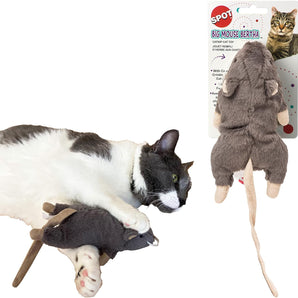 SPOT Big Mouse Bertha Cat Toy with Catnip & Crinkle 7-Inch Assorted Colors