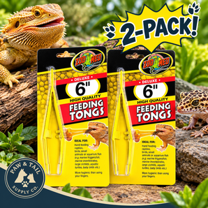 Zoo Med Plastic Feeding Tongs for Reptiles Birds Fish & Small Animals 6-Inch 2-Pack