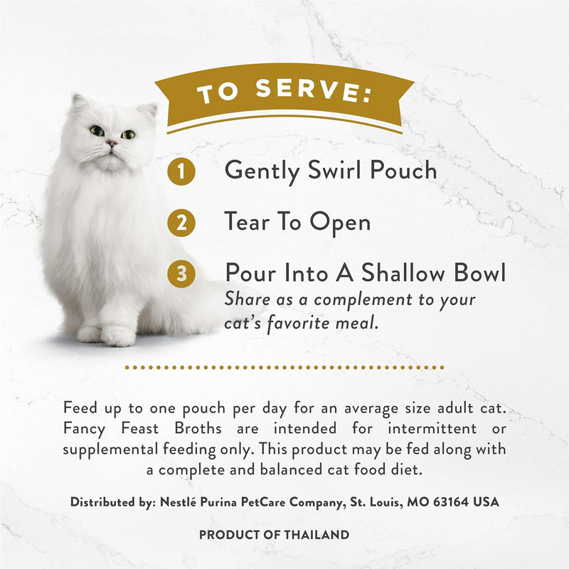 Purina Cat Food Fancy Feast Broths With Tuna, Shrimp & Whitefish 1.4 oz. 16-Pack