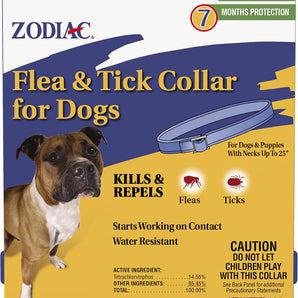Zodiac Pet Flea & Tick Collar for Dogs & Puppies Necks Up to 25 Inch