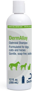 Dechra DermAllay Oatmeal Shampoo 12oz. Dogs Cats Horses Soothes Itchy Dry Skin