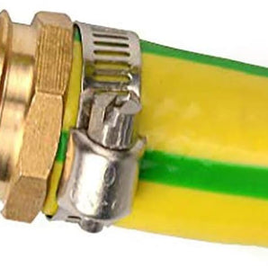 Orbit Male Hose Solid Brass Shank Mender 3/4 in. Fitting w/ Clamps Barbed