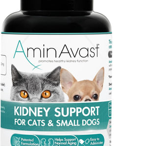 AminAvast Kidney Support Cats Dogs 300mg 60 Capsules Natural Function Patent Formula