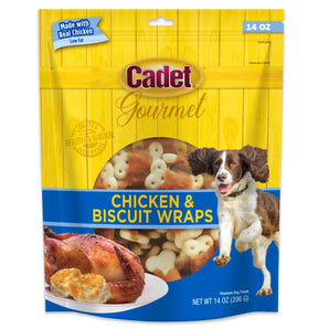 Cadet Premium Gourmet Chicken with Biscuit Wraps Dog Treats 14 oz.