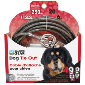 Boss Pet Super Beast XXL Dog Twin-Swivel Vinyl Coated Tie-Outs 20ft Up 250lbs