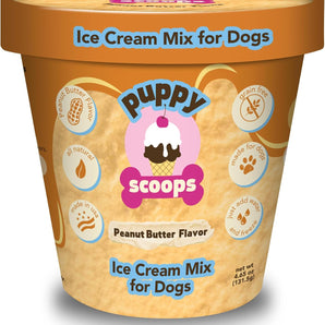 Puppy Cake Puppy Scoops Dog Ice Cream Mix Peanut Butter Flavor Grain Free Treats 4.65 oz.