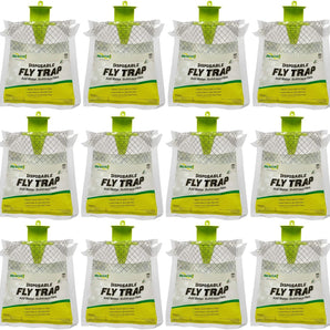 RESCUE! Disposable Fly Trap Outdoor Catches 20,000 Flies No Poison 12 Traps