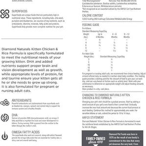 Diamond Naturals Kitten Chicken Rice Cage-Free Complete Food 2.72kg