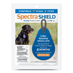 Durvet Spectra Shield Flea & Tick Collar Medallion Clip-On Tag for Dogs Over 56 lbs