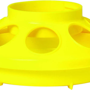 Little Giant Plastic Poultry Feeder Base Heavy Duty 1 Quart Yellow