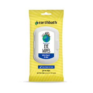 Earthbath Eye Wipes Witch Hazel and Aloe Travel Size for Pets 30 Wipes