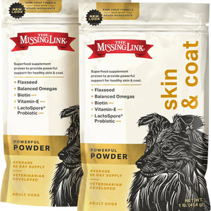 The Missing Link Skin and Coat Superfood Powder for Dogs 1lb. 2-Pack