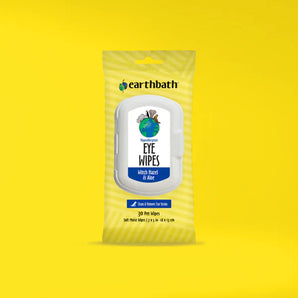 Earthbath Eye Wipes Witch Hazel and Aloe Travel Size for Pets 30 Wipes