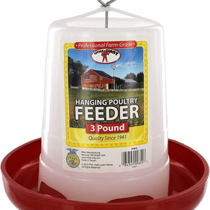 Little Giant 3Lbs Plastic Hanging Poultry Feeder Ideal for Chicks & Baby Quail