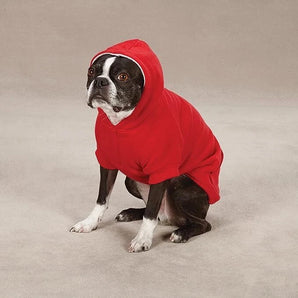 Zack & Zoey Fleece-Lined Dog Cotton Blend Apparel Hoodie X-Large Red