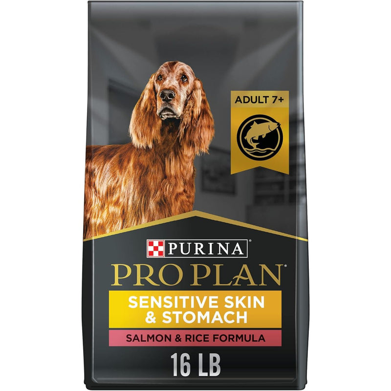 Purina Pro Plan Sensitive Skin and Stomach Dog Food for Senior Dogs 16 Lb. Bag