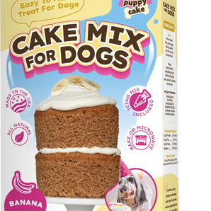 Puppy Cake Banana Flavor Cake Mix and Frosting Dog Treats 9 oz.