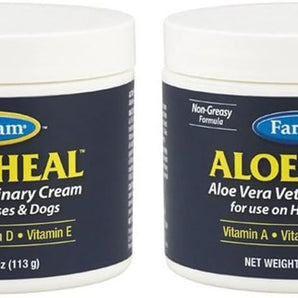 Farnam Aloe Heal Veterinary Horses Dogs Cream 4 oz. 2-Pack
