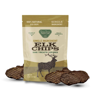Gaines Elk Chips Dog Treats Single Ingredient Air-Dried High Protein 4 oz.