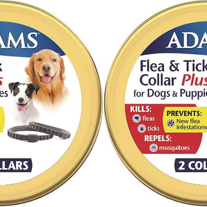Adams Plus Flea Tick Collar Dogs Puppies 6-Month Water-Resistant Adjustable