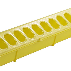 Little Giant 20" Plastic Flip-Top Poultry Ground Feeder, Yellow Easy Access for Chickens
