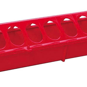Little Giant 20" Plastic Flip-Top Poultry Ground Feeder, Red Chickens Birds