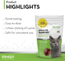 Tomyln Immune Support L-Lysine Supplement Chews for Cats, 30 ct