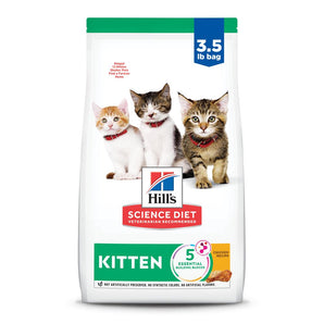 Hills Chicken Kitten Cat 3.5lb Hill's Science Diet Recipe Dry Food