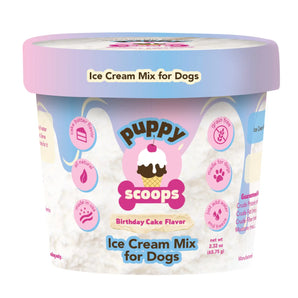 Puppy Cake Puppy Scoops Dog Birthday Cake Flavor Ice Cream Cup Dog Treats 2.32 oz.