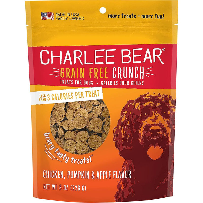 Charlee Bear Grain-Free Bear Crunch Chicken, Pumpkin & Apple Flavor 8 oz. 3-Pack