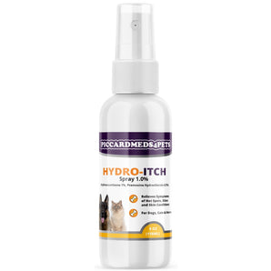 Piccardmeds4pets Derma-Itch Benzoyl Peroxide 3% Shampoo 12 oz + Hydro-Itch 1% Spray 4 oz Bundle