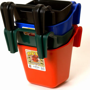 Little Giant 12 Quart Plastic Hook Over Feeder Mountable Livestock Feed Bucket