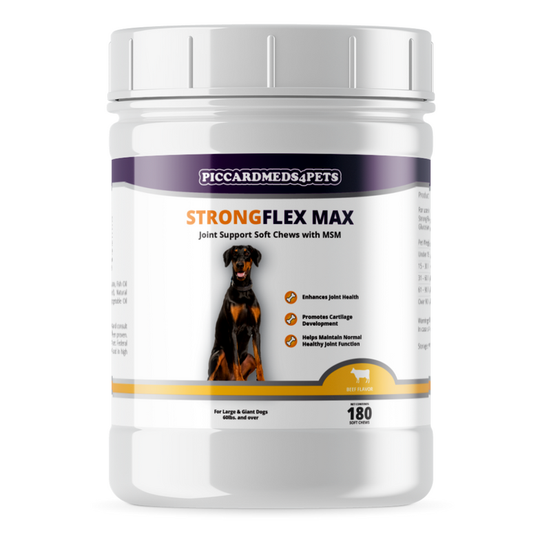 Piccardmeds4pets StrongFlex Max Joint Support Chews LG Dogs 180ct